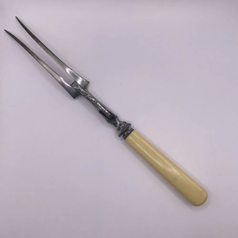 5 PC Vintage MCM Cream Yellow Bakelite Lot Kitchen Serveware Knife Fork Pie Cake